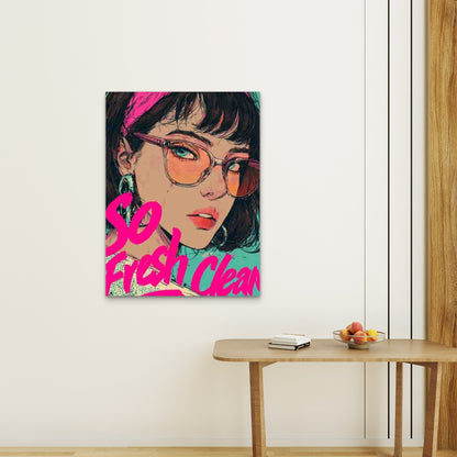 So Fresh So Clean Retro Pop Art Metal 40x60cm Print Ready to Hang - Bella Home Decor