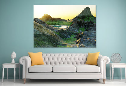 Realistic 3D Render of Lake Wall Art Decor 100% Australian Made