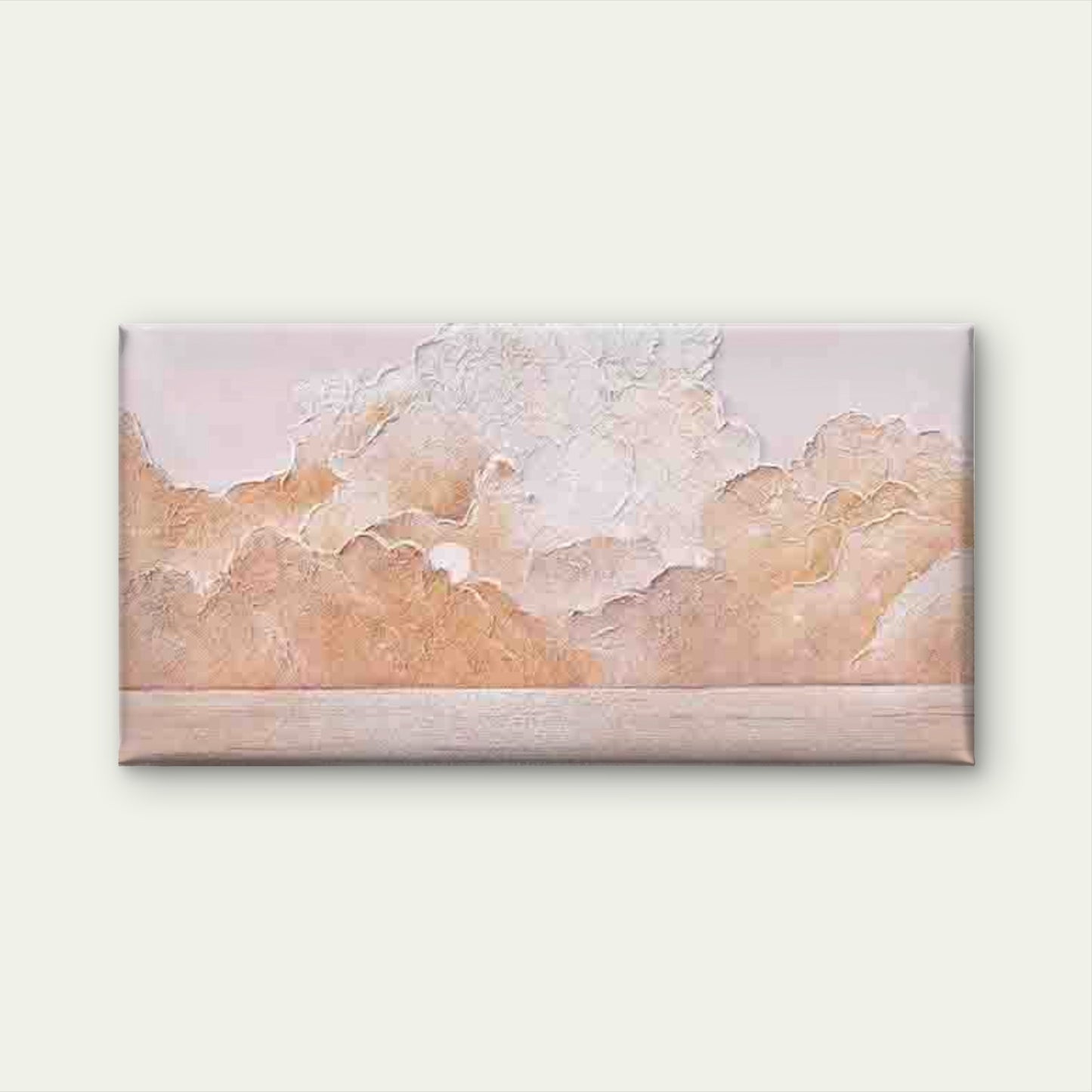 Pastel Clouds Painting in Soft Wall Art Canvas Office Home Room Framed 120x60cm - Bella Home Decor