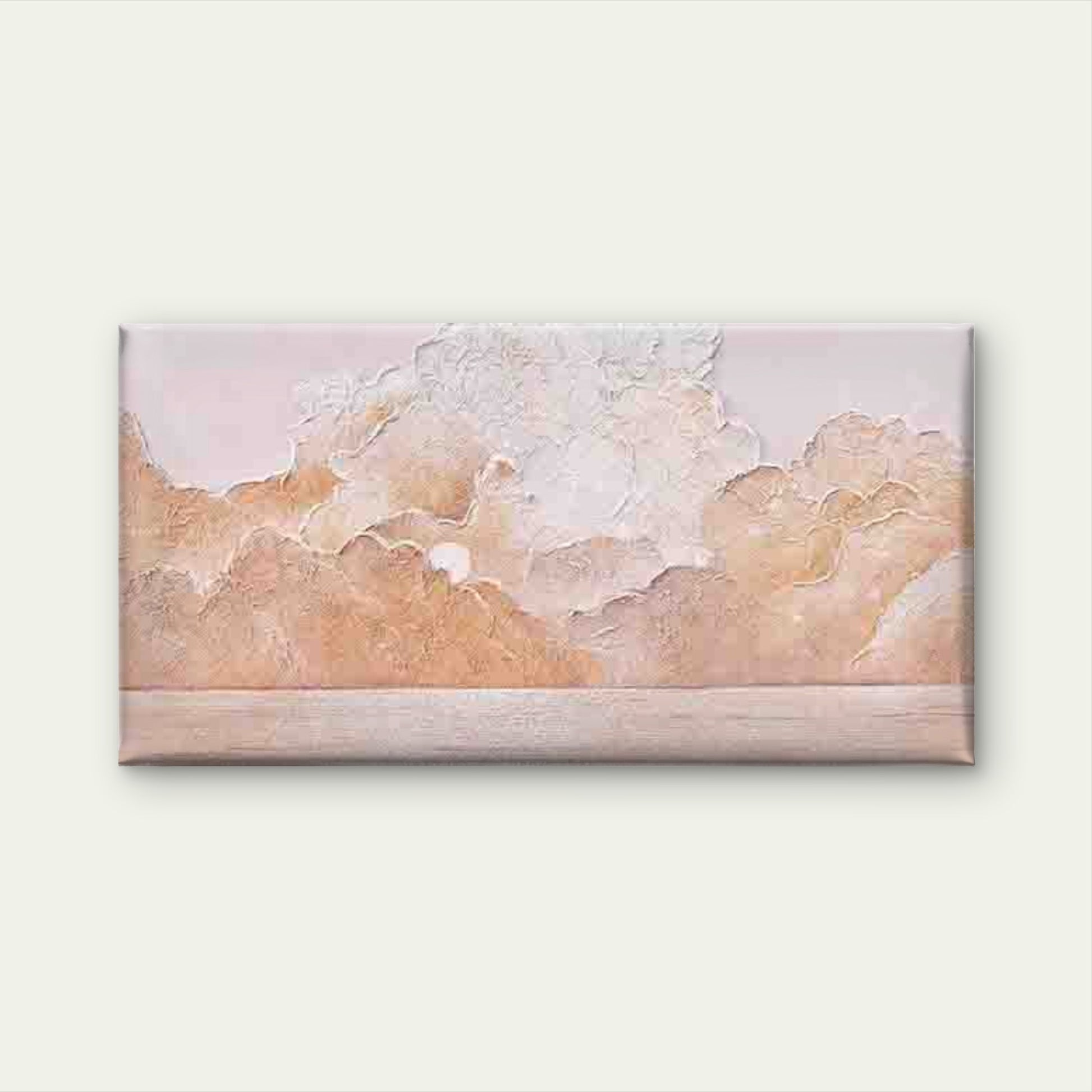 Pastel Clouds Painting in Soft Wall Art Canvas Office Home Room Framed 120x60cm - Bella Home Decor