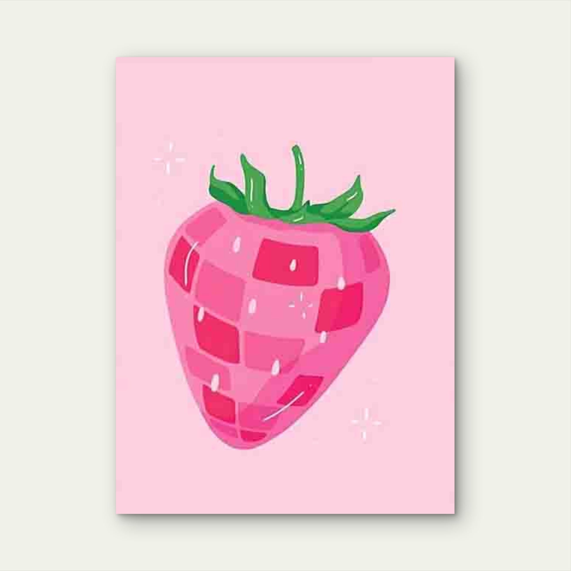 Abstract Strawberry 60x90cm Metal Print Ready to Hang - Bella Home Decor