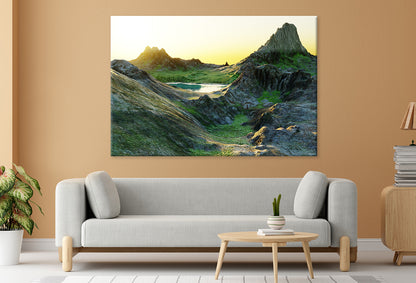 Realistic 3D Render of Lake Wall Art Decor 100% Australian Made