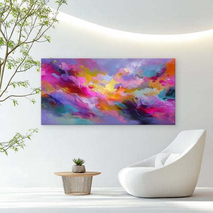 Vibrant Cloud Formations Wall Art Canvas Office Home Room Framed 120x60cm