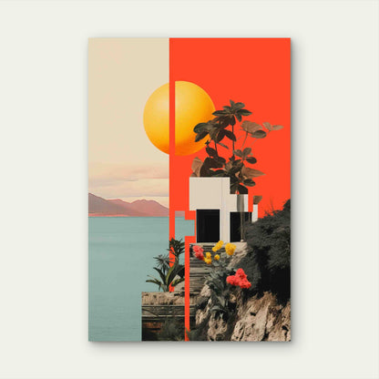 Abstract Horizon Metal Print Ready to Hang