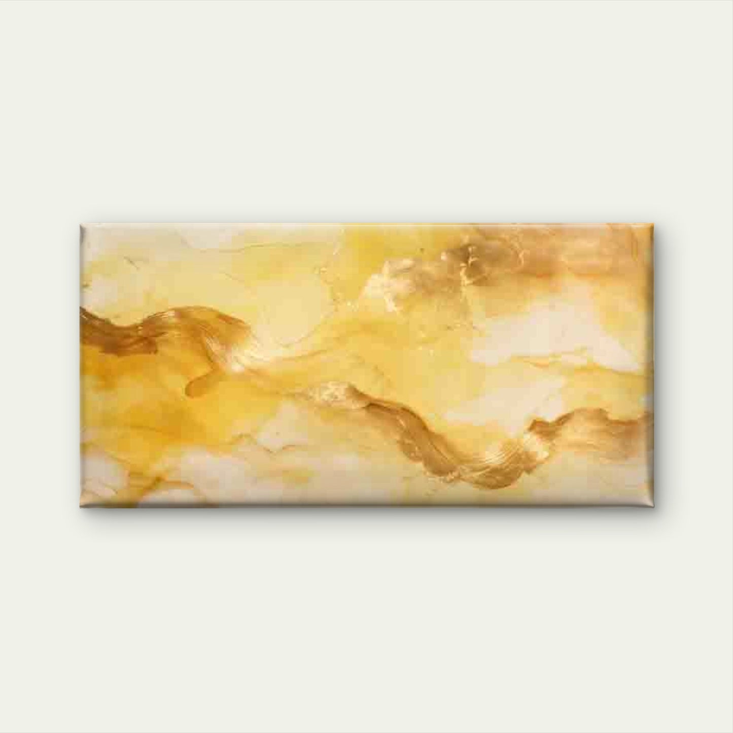Golden Abstract Fluid Marble Wall Art Canvas Office Home Room Framed 120x60cm