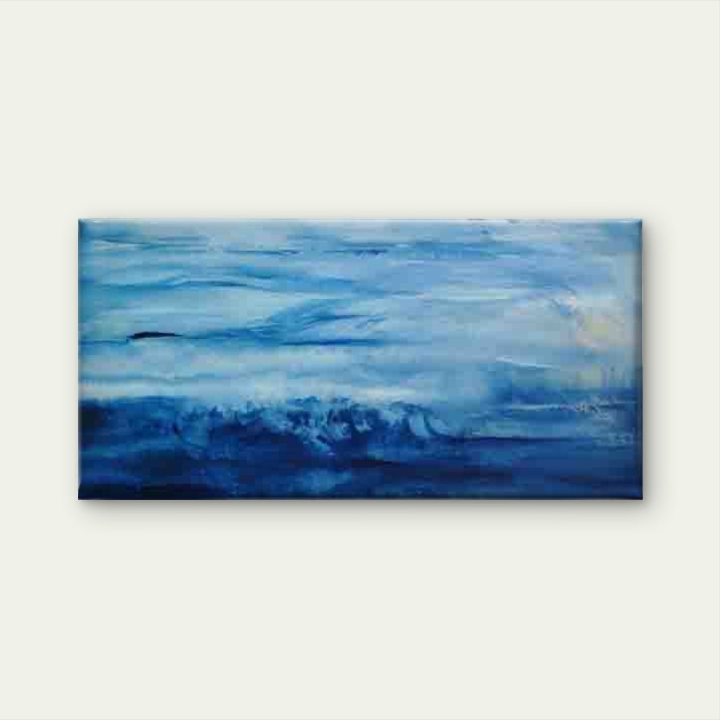 Ocean Waves And Blue Seas Wall Art Canvas Office Home Room Framed 120x60cm - Bella Home Decor