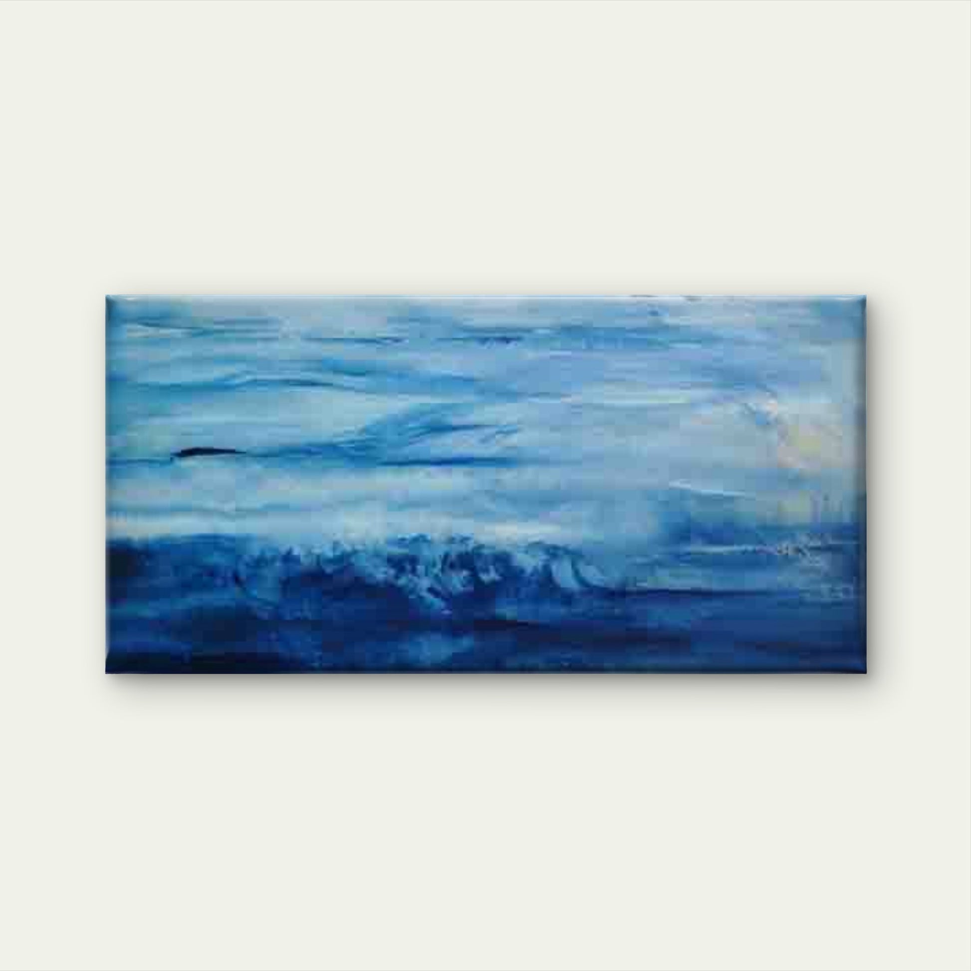 Ocean Waves And Blue Seas Wall Art Canvas Office Home Room Framed 120x60cm - Bella Home Decor