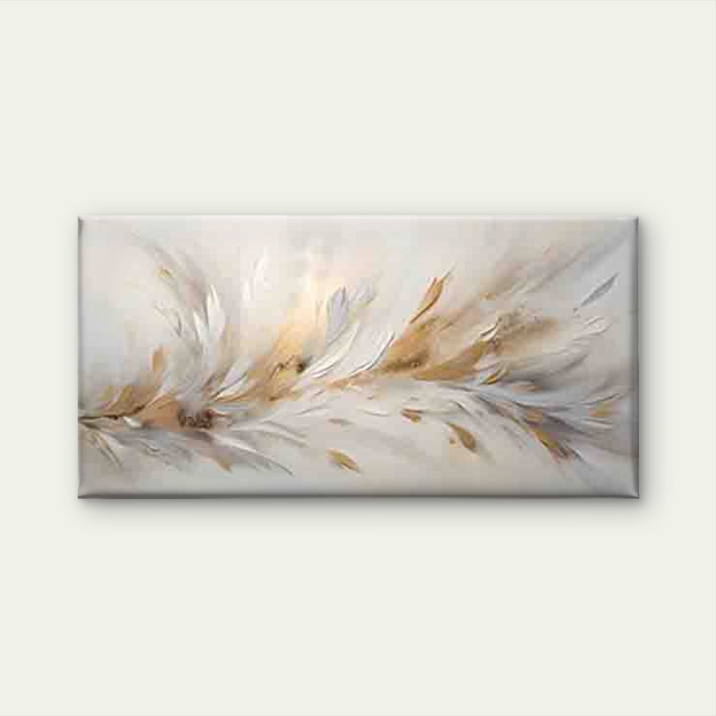 Abstract Dynamic Feather Wall Art Canvas Office Home Room Framed 120x60cm - Bella Home Decor