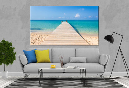 Stunning beach long pier 90x60cm Print 100% Australian Made