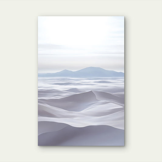 Modern Minimalist Foggy Desert Wilderness Sky 40x60cm Metal Print Ready to Hang