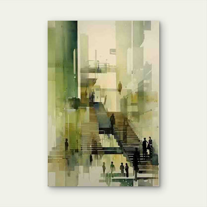 Abstract Urban Staircase 60x90cm Metal Print Ready to Hang