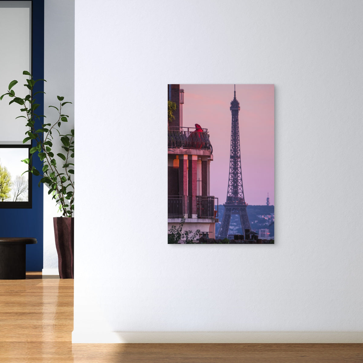 Eiffel Tower Paris France Sunset 40x60cm Metal Print Ready to Hang
