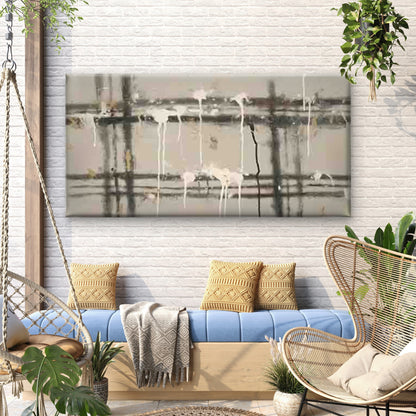 Black White Gray Abstract Grid Wall Art Canvas Office Home Room Framed 120x60cm - Bella Home Decor