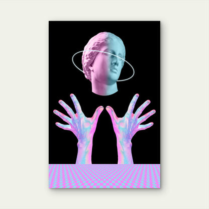 Marble-carved Sculpture 60x90cm Metal Print Ready to Hang