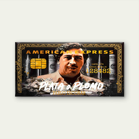Cartel Boss Card Money Print Wall Art Canvas Office Home Room Framed 120x60cm