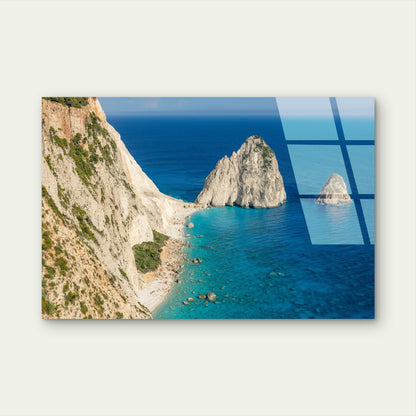 Mizithres Beach Zakynthos Acrylic Glass Printing Wall Art Australian Made Quality