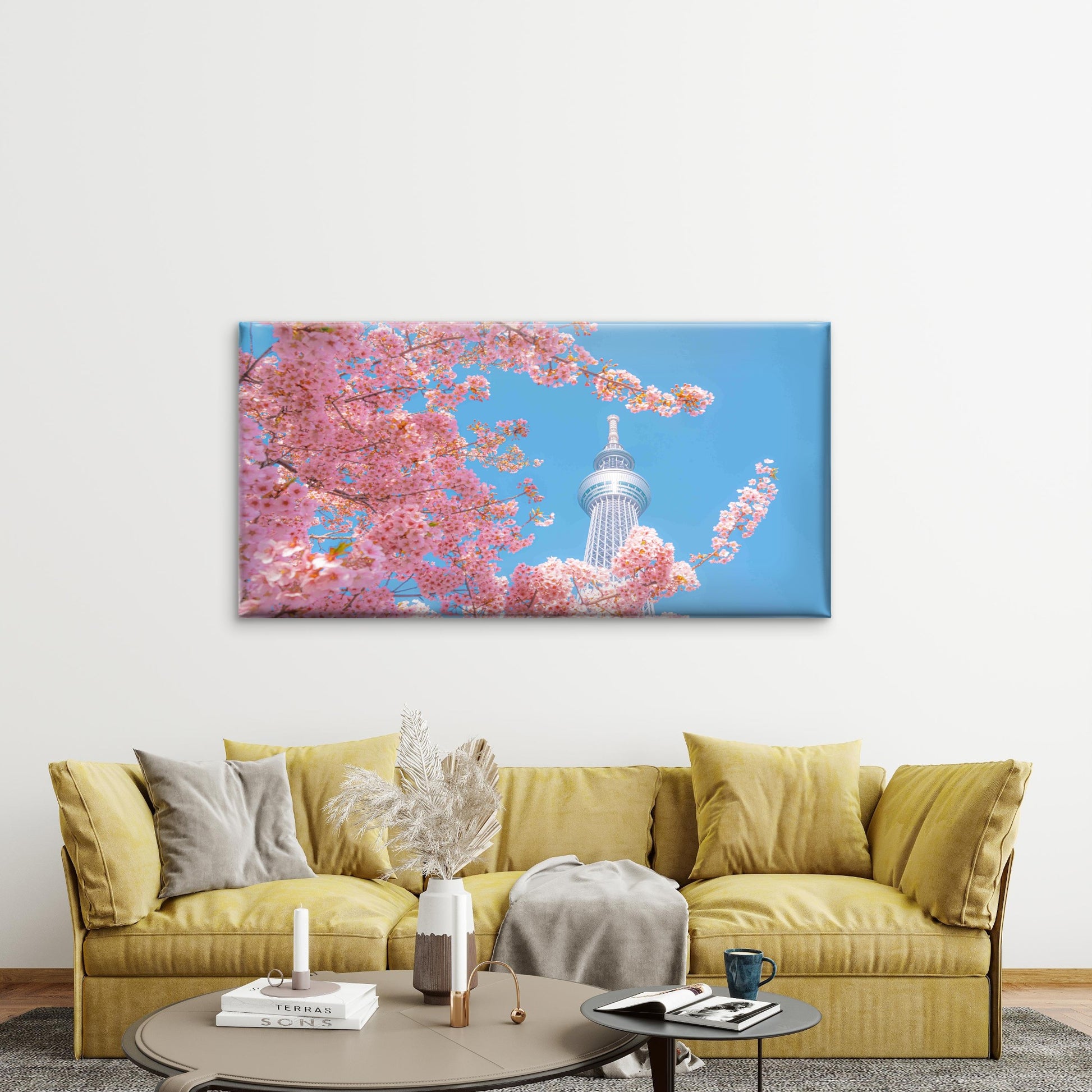 Spring Splendor At Tokyo Wall Art Canvas Office Home Room Framed 120x60cm - Bella Home Decor