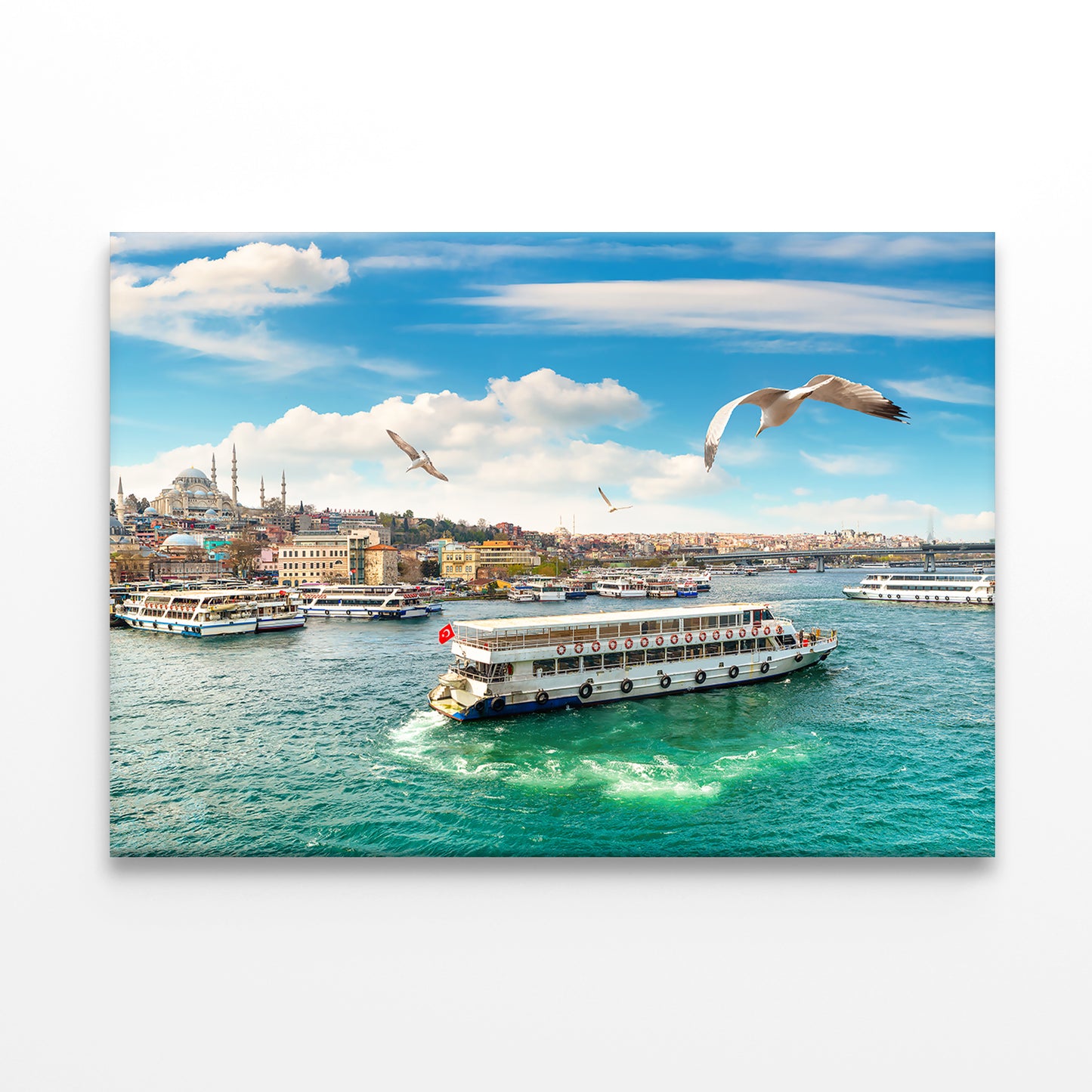 Golden Horn View with Mosque Wall Art Decor 100% Australian Made