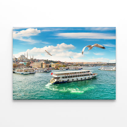 Golden Horn View with Mosque Wall Art Decor 100% Australian Made