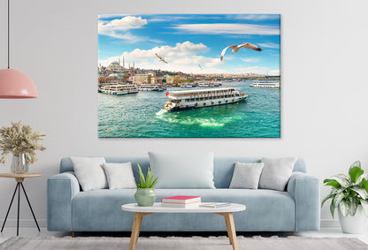 Golden Horn View with Mosque Wall Art Decor 100% Australian Made