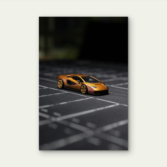 Scale Model Of The Lamborghini Countach LPI 800 4 60x90cm Metal Print Ready to Hang