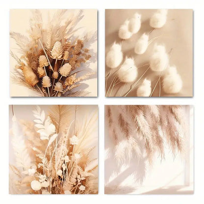 4pcs Rustic farmhouse  Classic Retro Wall Art Canvas Framed