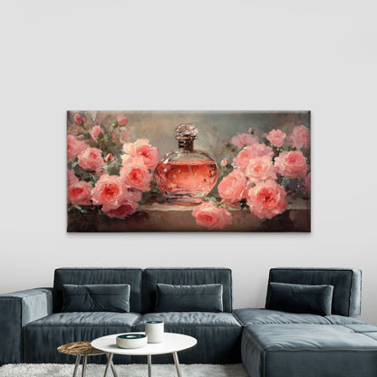 A Scent Of Roses Wall Art Canvas Office Home Room Framed 120x60cm