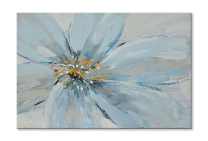 Flowers, Blooming, Light Blue Paint Wall Art Limited Edition High Quality Print