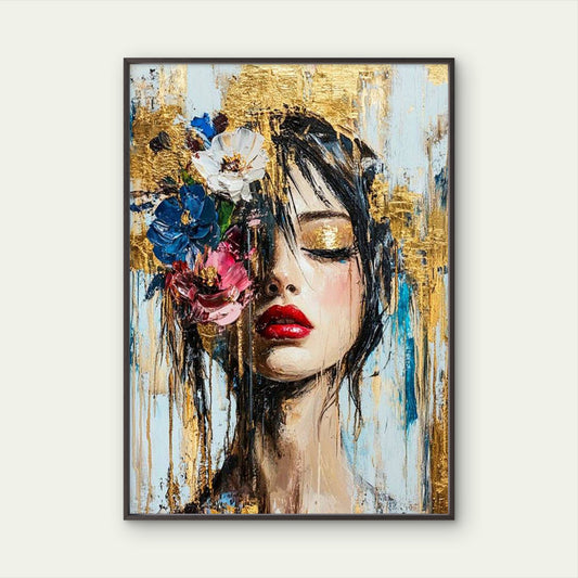 Modern Abstract Floral Fashion Lady Fashion Home Decor Premium Quality Poster Print Choose Your Sizes - Bella Home Decor