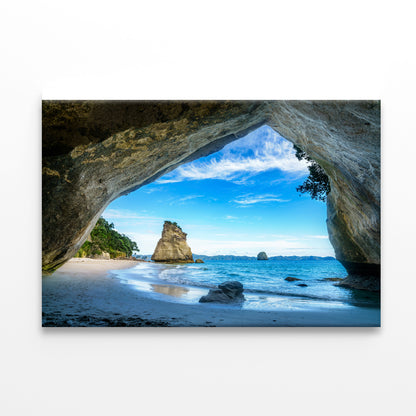 Cathedral Cove Beach New Zealand Print 100% Australian Made - Bella Home Decor