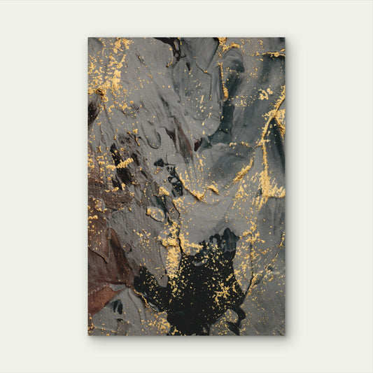 Grey Textured Foil Abstract Art 60x90cm Metal Print Ready to Hang
