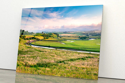 River Aln Meanders Past Mount Pleasant Acrylic Glass Print Tempered Glass Wall Art 100% Made in Australia Ready to Hang