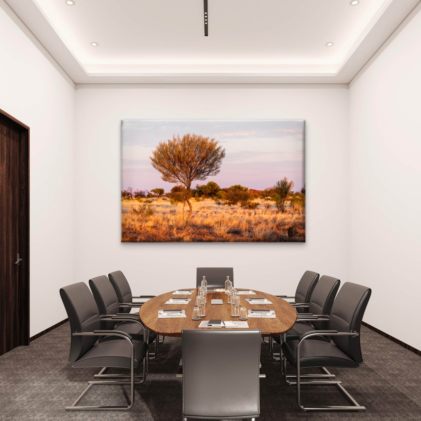 Mulga Tree at Sunset Australia Wall Art Decor 100% Australian Made