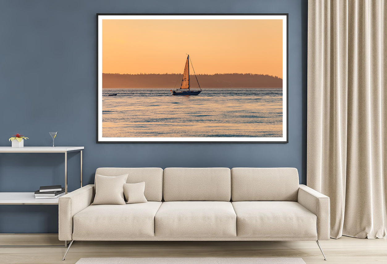 Boat on Seashore View Home Decor Premium Quality Poster Print Choose Your Sizes