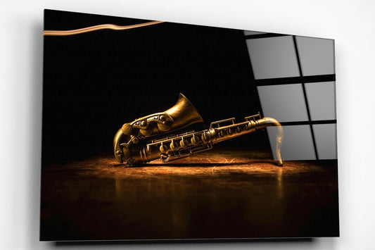 Saxophone Acrylic Glass Print Tempered Glass Wall Art 100% Made in Australia Ready to Hang