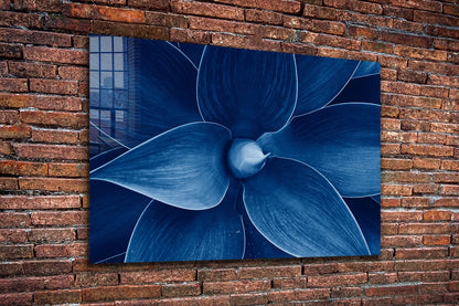 Blue Flower Closeup UV Direct Aluminum Print Australian Made Quality