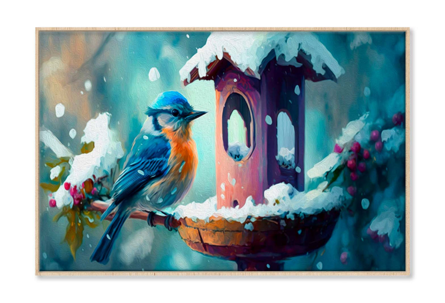 Beautiful Small Bird in Garden Wall Art Limited Edition High Quality Print