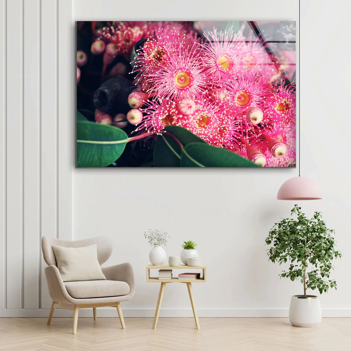 Pink Flowers Closeup UV Direct Aluminum Print Australian Made Quality