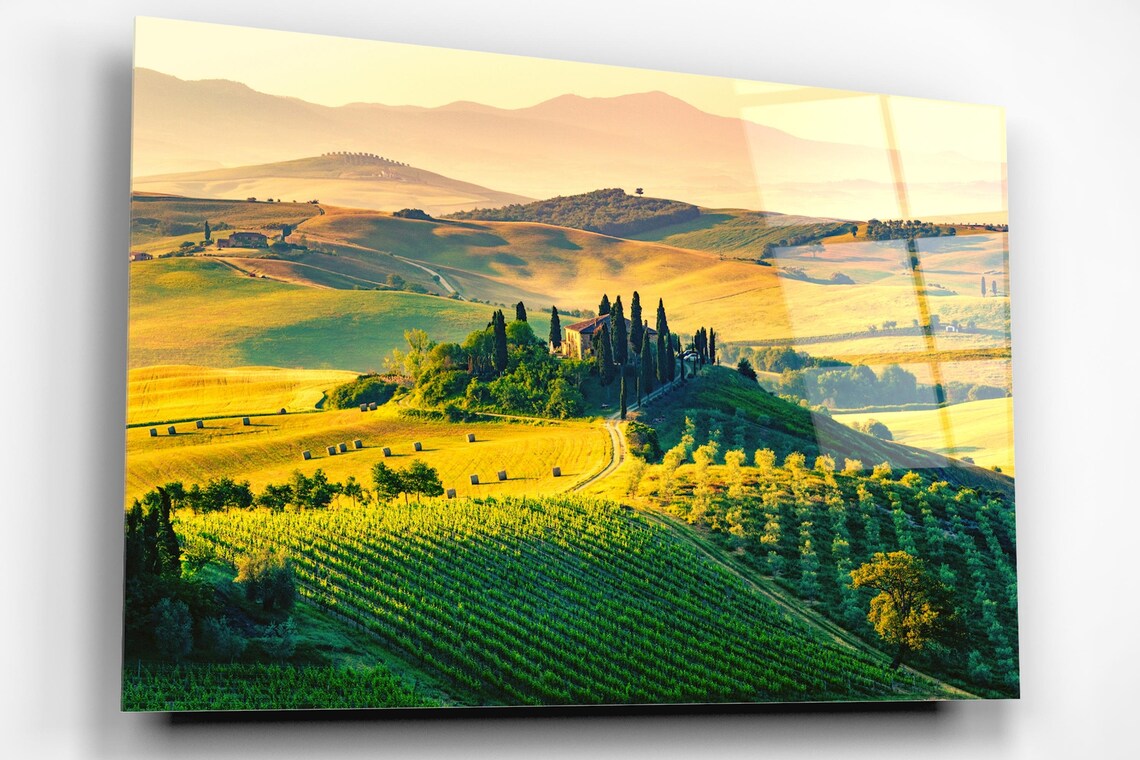 Tuscany Italy Acrylic Glass Print Tempered Glass Wall Art 100% Made in Australia Ready to Hang