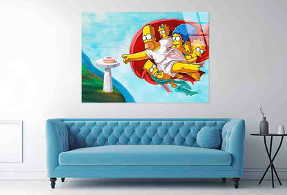 Humorous Yellow Family Tempered Glass Printing Wall Art Australian Made Quality - Bella Home Decor