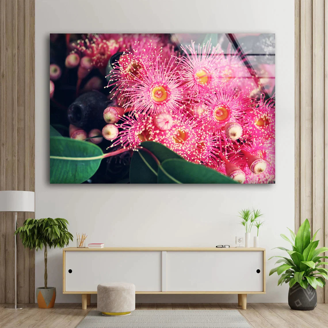 Pink Flowers Closeup UV Direct Aluminum Print Australian Made Quality