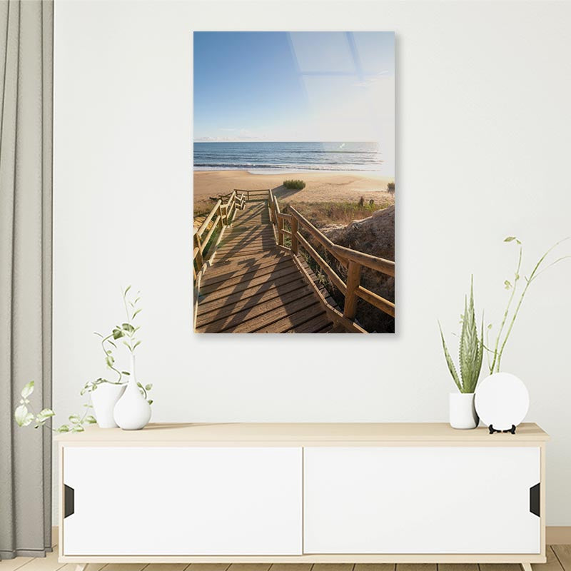 One Of the Most Beautiful Beaches in Spain Portrait Photograph Acrylic Glass Print Tempered Glass Wall Art 100% Made in Australia Ready to Hang