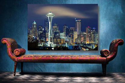 Seattle Washington Cityscape UV Direct Aluminum Print Australian Made Quality