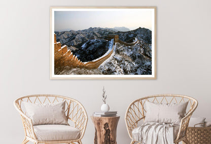 View Of the Great Wall of China in The Snow Home Decor Premium Quality Poster Print Choose Your Sizes