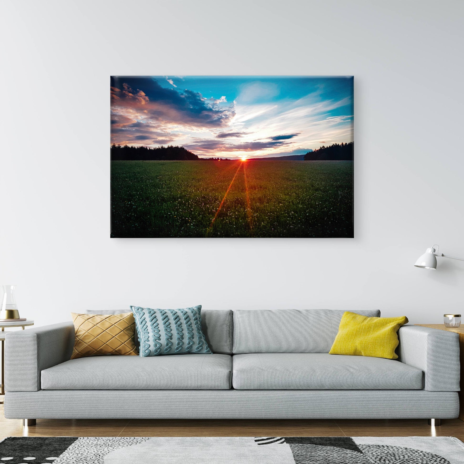 Lake Sunset Reflection Nature Wall Art Decor 100% Australian Made - Bella Home Decor