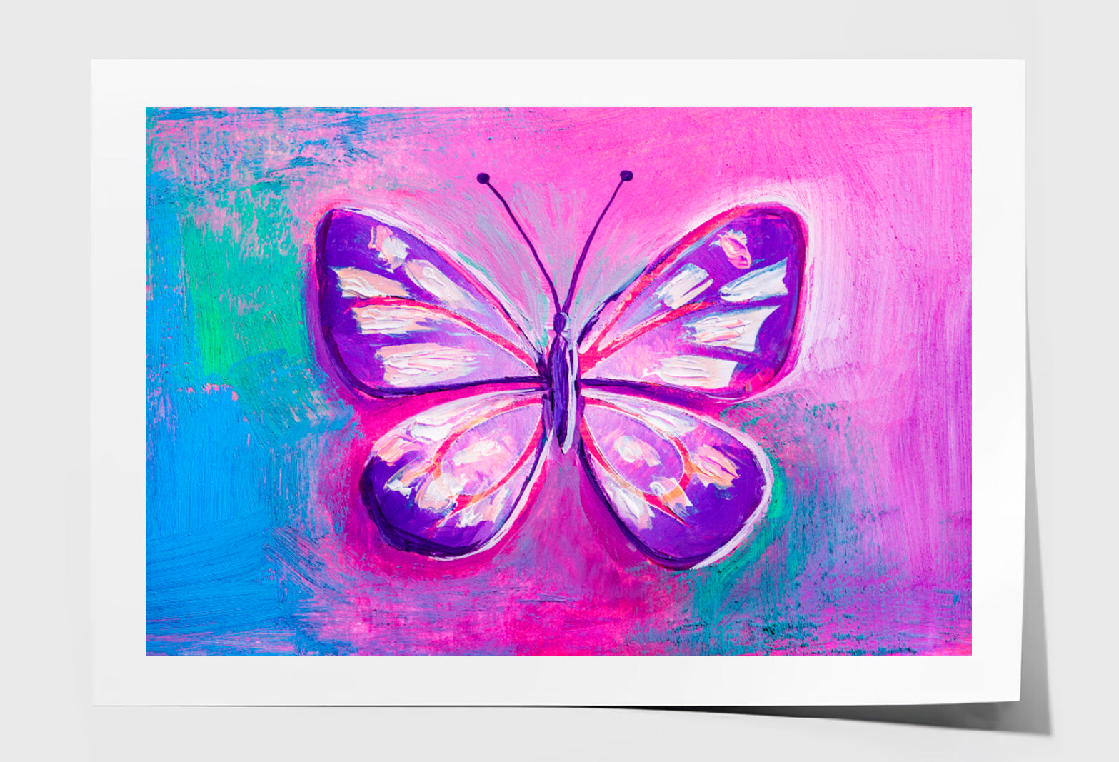 Abstract Butterfly Oil Painting Wall Art Limited Edition High Quality Print Unframed Roll Canvas None