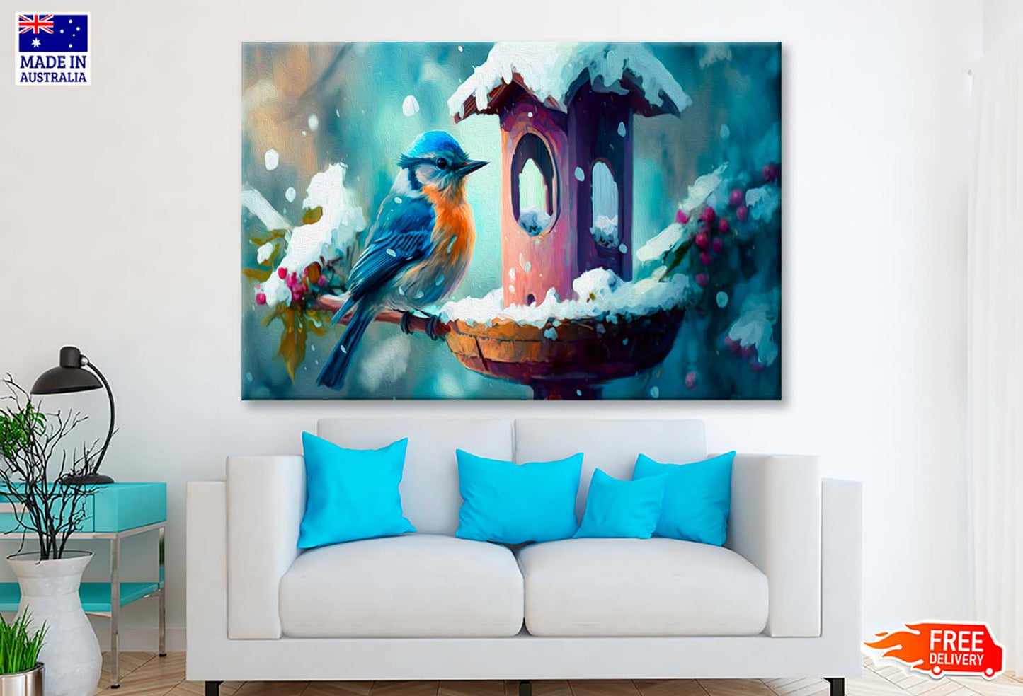 Beautiful Small Bird in Garden Wall Art Limited Edition High Quality Print