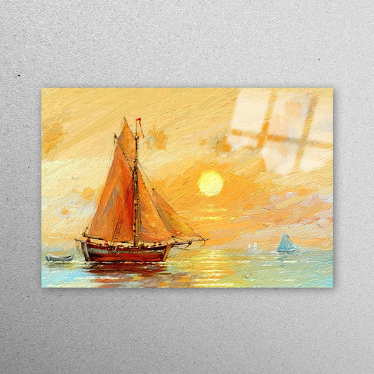 Fishing Boats Wall Art Acrylic Glass Print Tempered Glass Wall Art 100% Made in Australia Ready to Hang