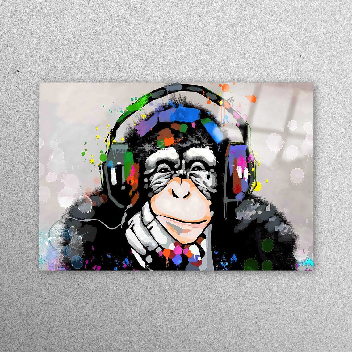 Thinking Monkey Wall Art Acrylic Glass Print Tempered Glass Wall Art 100% Made in Australia Ready to Hang