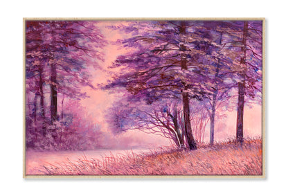 Morning With Trees Oil Painting Wall Art Limited Edition High Quality Print Canvas Box Framed Natural